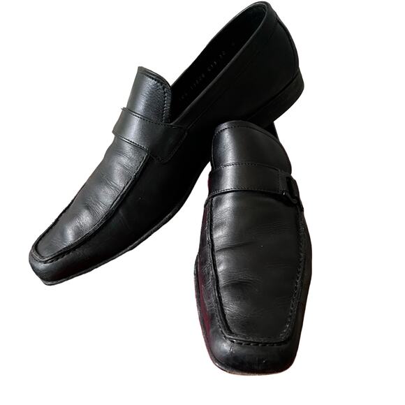 Salvatore Ferragamo Black Leather Loafers Shoes Men’s 10 main image 9